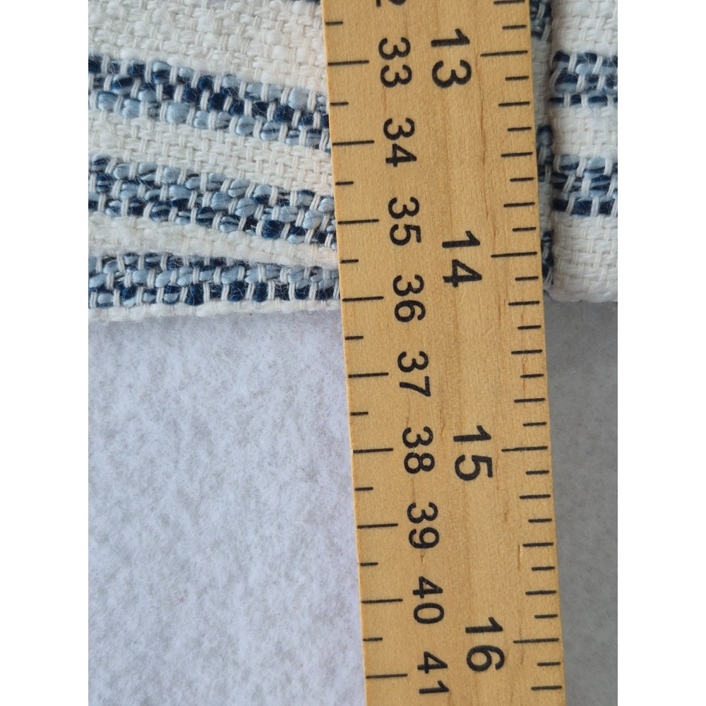 Zara Knit Skort Womens XS White Blue Striped Textured Wrap Shorts Skirt - Picture 5 of 7